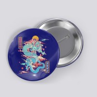 Retro Japanese Dragon Tokyo Japan Button