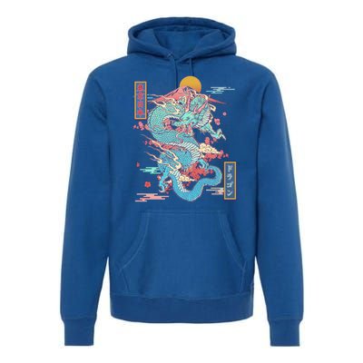 Retro Japanese Dragon Tokyo Japan Premium Hoodie