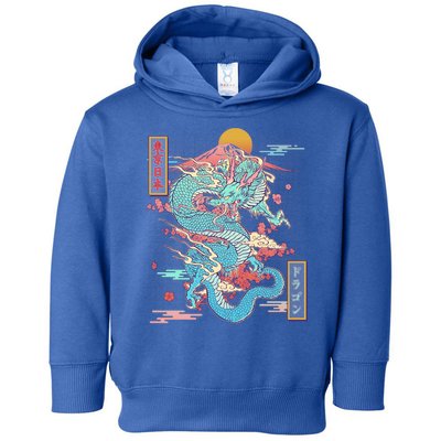 Retro Japanese Dragon Tokyo Japan Toddler Hoodie