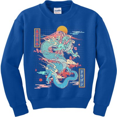 Retro Japanese Dragon Tokyo Japan Kids Sweatshirt