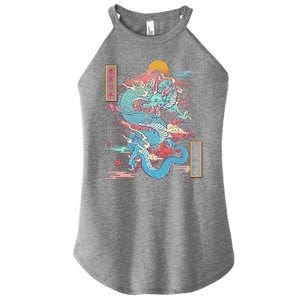 Retro Japanese Dragon Tokyo Japan Women's Perfect Tri Rocker Tank