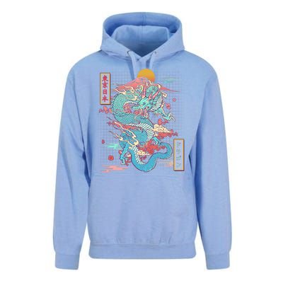 Retro Japanese Dragon Tokyo Japan Unisex Surf Hoodie