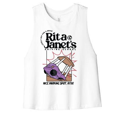 Rita & Janets Driving School Women's Racerback Cropped Tank