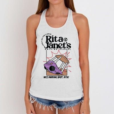 Rita & Janets Driving School Women's Knotted Racerback Tank