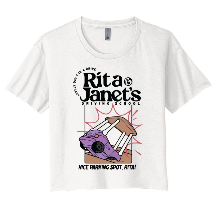 Rita & Janets Driving School Women's Crop Top Tee