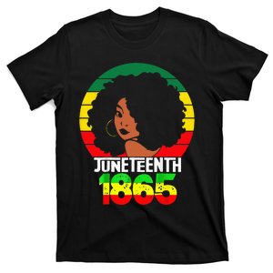 Retro Juneteenth Day 1865 Afro Melanin Black Women T-Shirt