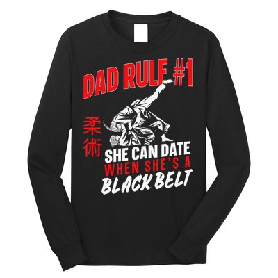 Retro Jiu-Jitsu Dad BJJ Man Father Vintage Long Sleeve Shirt
