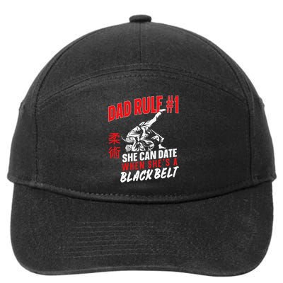 Retro Jiu-Jitsu Dad BJJ Man Father Vintage 7-Panel Snapback Hat