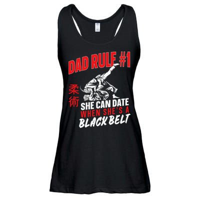Retro Jiu-Jitsu Dad BJJ Man Father Vintage Ladies Essential Flowy Tank