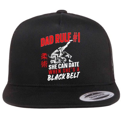 Retro Jiu-Jitsu Dad BJJ Man Father Vintage Flatbill Hat