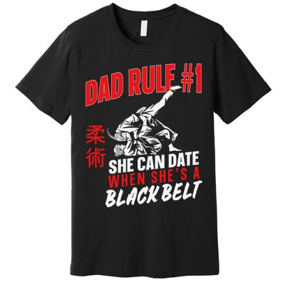 Retro Jiu-Jitsu Dad BJJ Man Father Vintage Premium T-Shirt