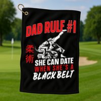 Retro Jiu-Jitsu Dad BJJ Man Father Vintage Golf Towel