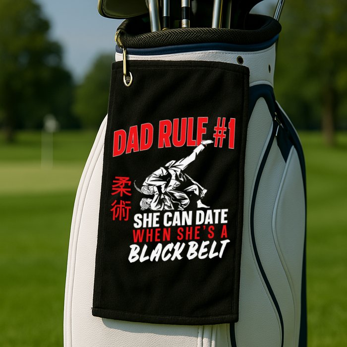 Retro Jiu-Jitsu Dad BJJ Man Father Vintage Golf Towel