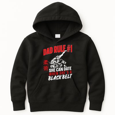 Retro Jiu-Jitsu Dad BJJ Man Father Vintage Kids Hoodie