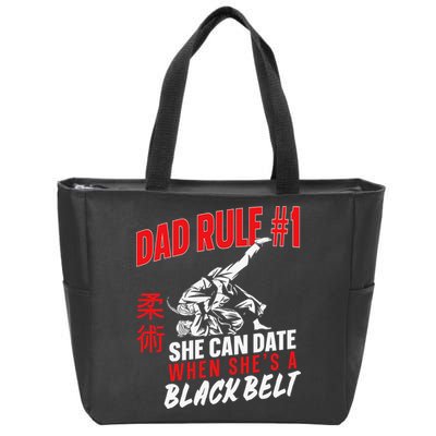 Retro Jiu-Jitsu Dad BJJ Man Father Vintage Zip Tote Bag