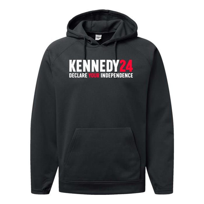 Rfk Jr Declare Your Independence For President 2024 Performance Fleece Hoodie