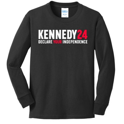 Rfk Jr Declare Your Independence For President 2024 Kids Long Sleeve Shirt