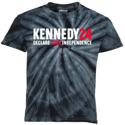 Rfk Jr Declare Your Independence For President 2024 Kids Tie-Dye T-Shirt