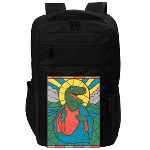 Raptor Jesus Dinosaur Christ Meme Holy Velociraptor Impact Tech Backpack