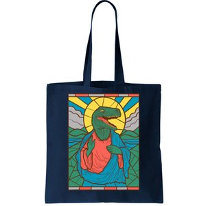 Raptor Jesus Dinosaur Christ Meme Holy Velociraptor Tote Bag