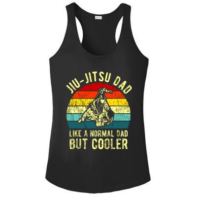 Retro JiuJitsu Dad BJJ Father Vintage Ladies PosiCharge Competitor Racerback Tank