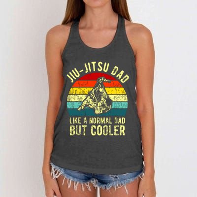 Retro JiuJitsu Dad BJJ Father Vintage Women's Knotted Racerback Tank