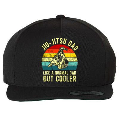 Retro JiuJitsu Dad BJJ Father Vintage Wool Snapback Cap