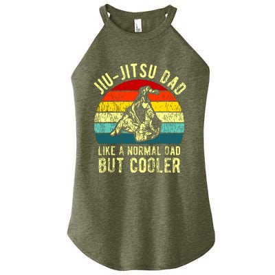 Retro JiuJitsu Dad BJJ Father Vintage Women's Perfect Tri Rocker Tank