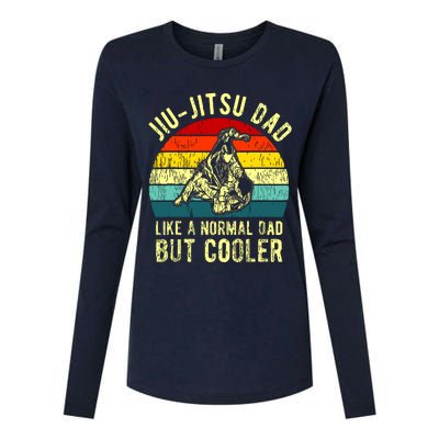 Retro JiuJitsu Dad BJJ Father Vintage Womens Cotton Relaxed Long Sleeve T-Shirt