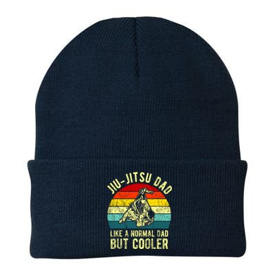 Retro JiuJitsu Dad BJJ Father Vintage Knit Cap Winter Beanie