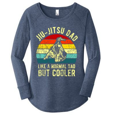 Retro JiuJitsu Dad BJJ Father Vintage Women's Perfect Tri Tunic Long Sleeve Shirt