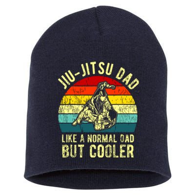 Retro JiuJitsu Dad BJJ Father Vintage Short Acrylic Beanie