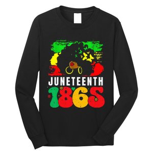 Retro Juneteenth Day 1865 Afro Melanin Black  Long Sleeve Shirt