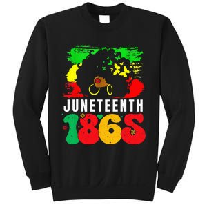 Retro Juneteenth Day 1865 Afro Melanin Black  Sweatshirt