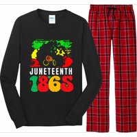 Retro Juneteenth Day 1865 Afro Melanin Black  Long Sleeve Pajama Set