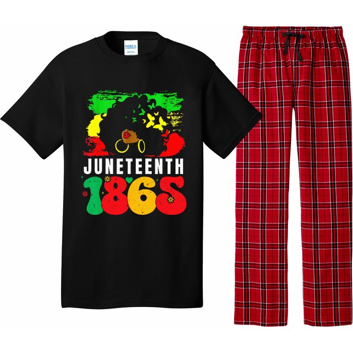 Retro Juneteenth Day 1865 Afro Melanin Black  Pajama Set