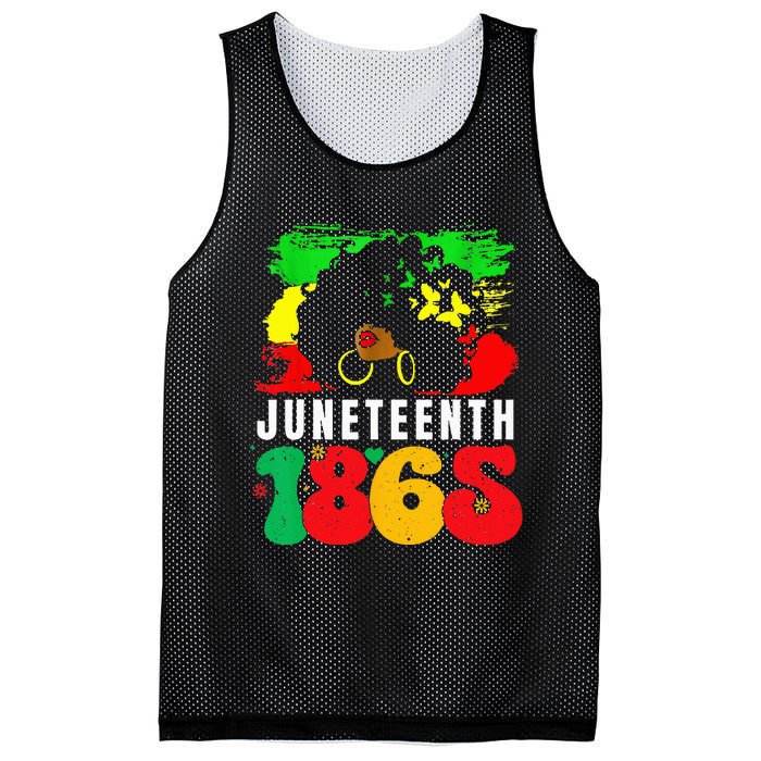 Retro Juneteenth Day 1865 Afro Melanin Black  Mesh Reversible Basketball Jersey Tank