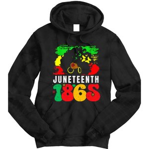 Retro Juneteenth Day 1865 Afro Melanin Black  Tie Dye Hoodie