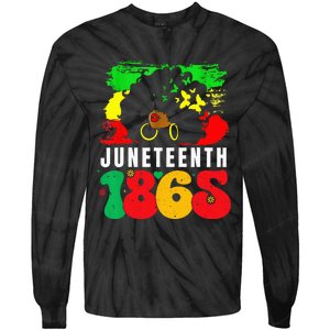 Retro Juneteenth Day 1865 Afro Melanin Black  Tie-Dye Long Sleeve Shirt