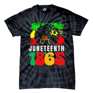 Retro Juneteenth Day 1865 Afro Melanin Black  Tie-Dye T-Shirt