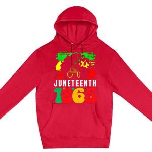 Retro Juneteenth Day 1865 Afro Melanin Black  Premium Pullover Hoodie