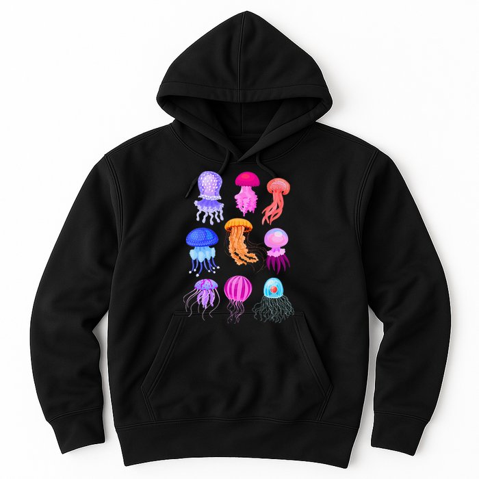 Retro Jellyfish Design Hoodie