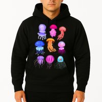 Retro Jellyfish Design Hoodie