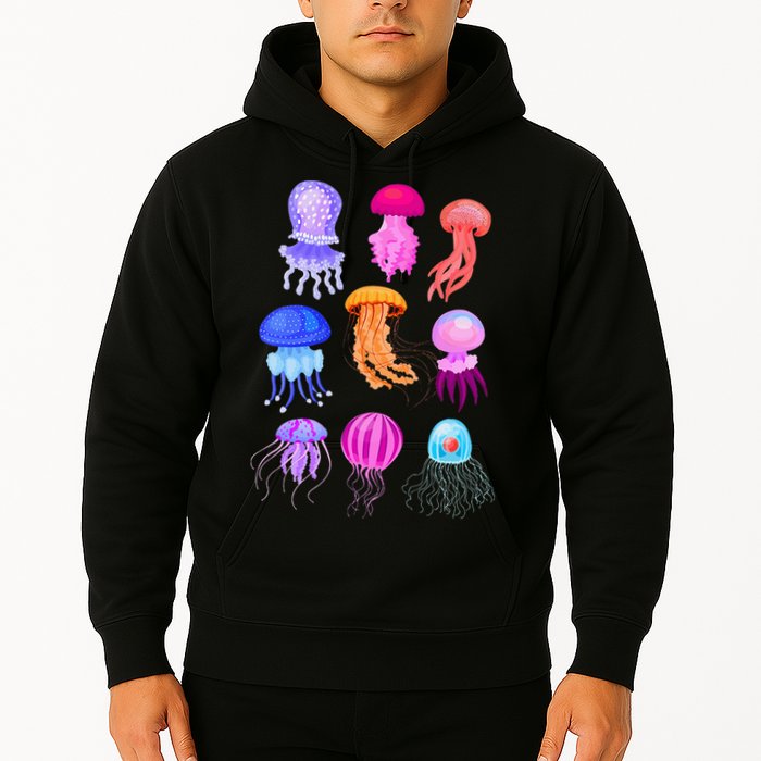 Retro Jellyfish Design Hoodie