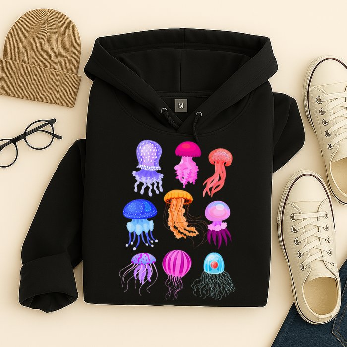 Retro Jellyfish Design Hoodie