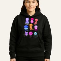Retro Jellyfish Design Hoodie