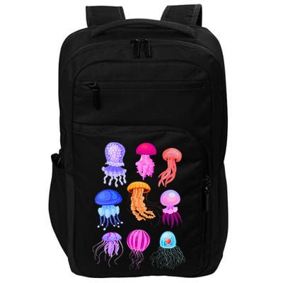 Retro Jellyfish Design Impact Tech Backpack