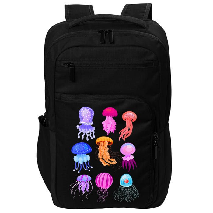 Retro Jellyfish Design Impact Tech Backpack