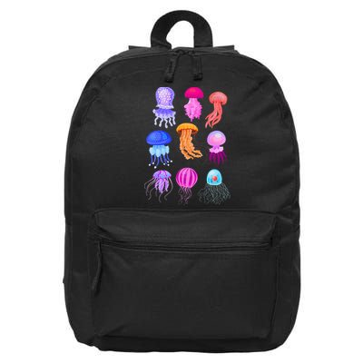 Retro Jellyfish Design 16 in Basic Backpack