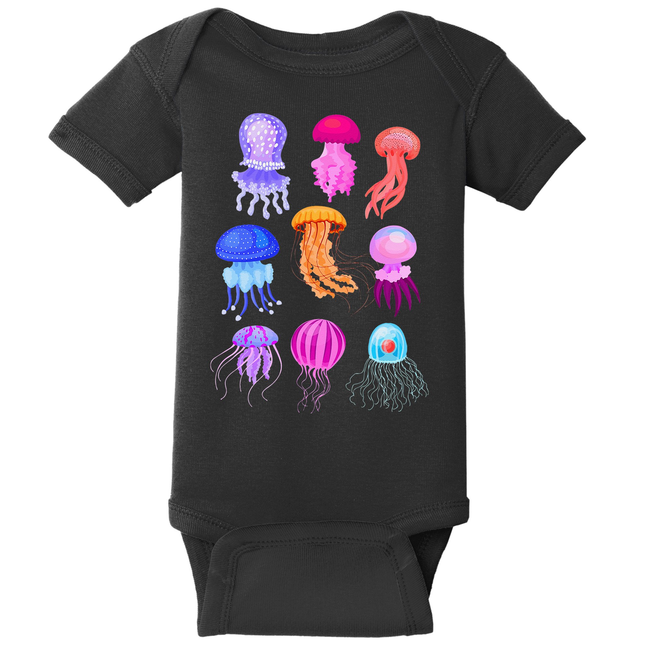 Retro Jellyfish Design Baby Bodysuit